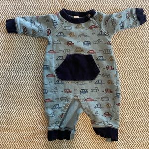 Car Print Sweatshirt One Piece